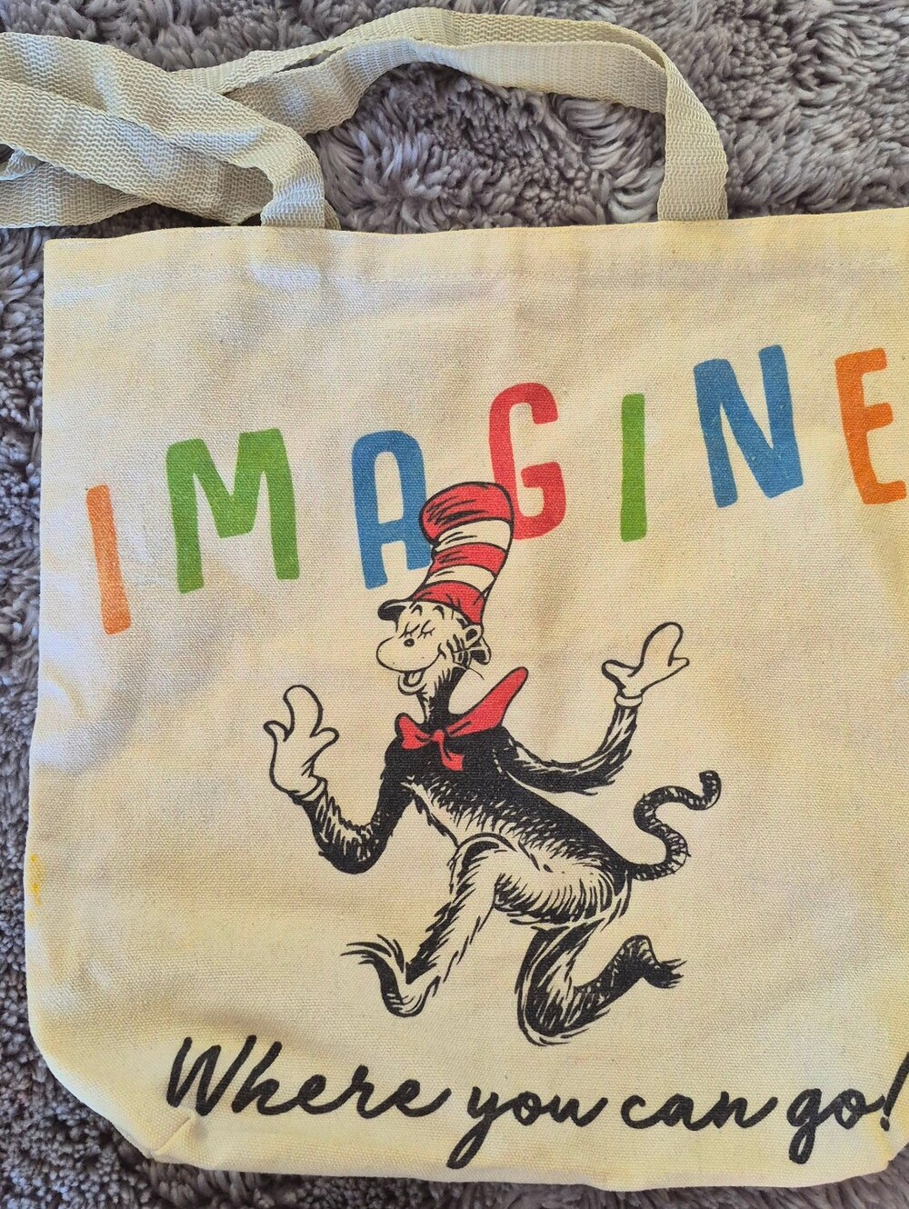 Dr. Seuss Canvas Tote Bag 13x13"